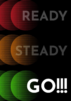 Red and Amber and Green Traffic Light Driving-Test A5 Greeting Card