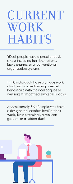Blue Work Habits Infographic