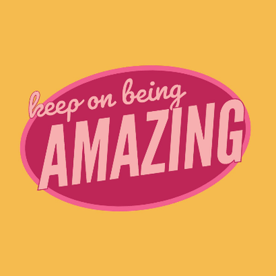 Pink and Yellow Motivational Mug Label