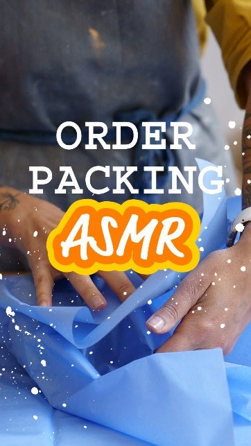 Blue & Orange Paint Splatter TikTok Video Post