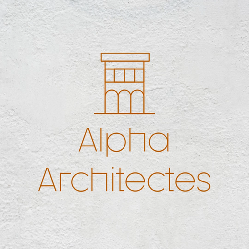 Beige Texture Alpha Architects Logo