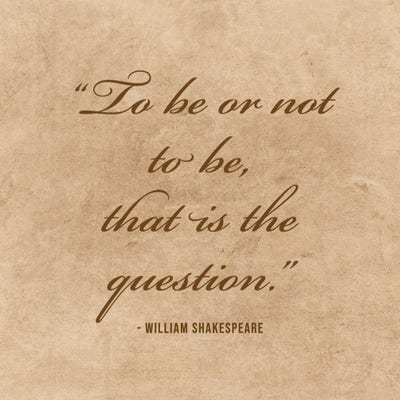Beige Old Paper Vintage Cursive William Shakespeare Quote Instagram Square