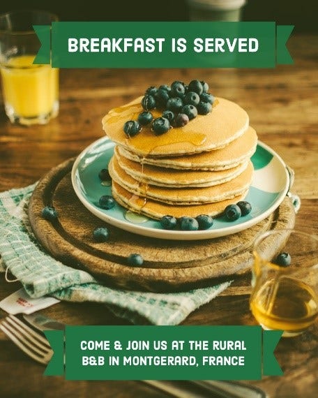 Fresh Pancakes Breakfast Is Served Instagram Portrait