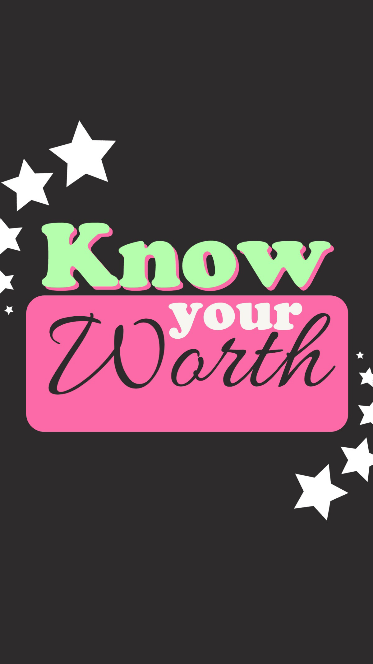 Pink Black & Green Know Your Worth Positive Instagram Story Set