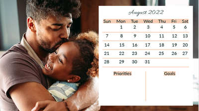 A person kissing a child Description automatically generated