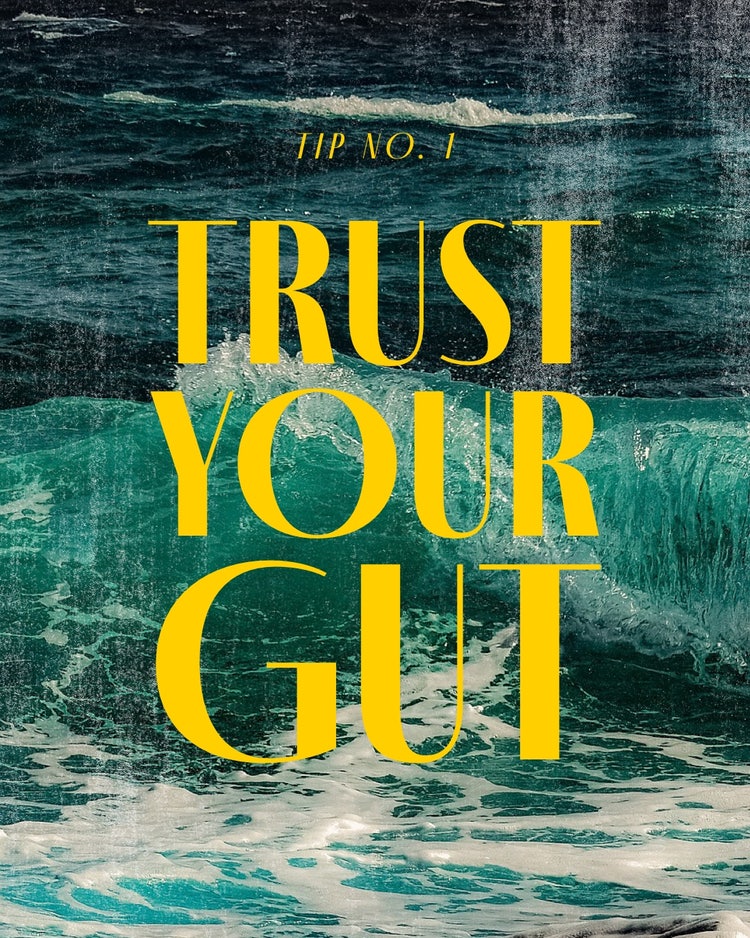 blue textured Instagram portrait