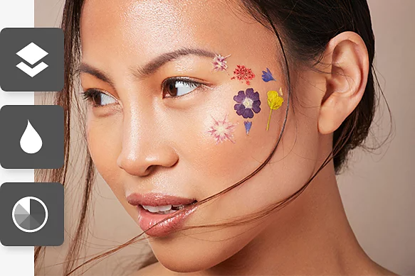 A photo before being retouched.