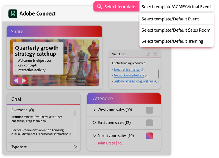predefined sharable template