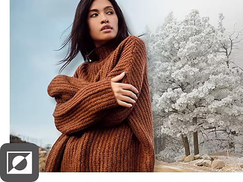 Hai ảnh được hòa trộn, tạo ra bằng mặt nạ lớp.