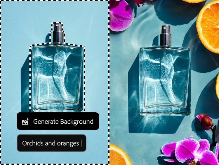 Generate Background feature with Photoshop AI