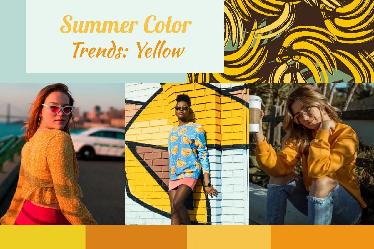 Yellow Summer Fashion Mood Board