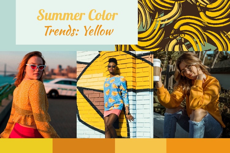 Yellow Summer Fashion Mood Board
